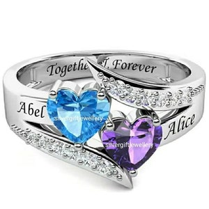 Unique Gift for her, Custom Silver925 High school Class Ring ,Love Ring, Graduation Ring, Custom Graduation ring
