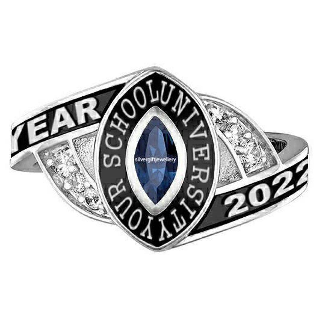 Personalized Custom Silver925 High School Class Ring , Graduation Ring