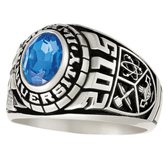 Custom Silver925 Traditional College Ring Band - Etsy