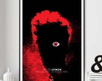 David Lynch, A3, ArtPrint, Master, Cine, Pintura, Escultura, Hollywood, Twin Peaks, Gift for movie lovers