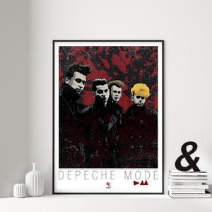 Depeche Mode Art Print, Depeche Mode Room Decor, A3, Print Wall Art, Depeche Mode Fan Gift, Depeche Mode Poster, Dave Gahan Fan Gift