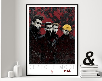 Depeche Mode Art Print, Depeche Mode Room Decor, A3, Print Wall Art, Depeche Mode Fan Gift, Depeche Mode Poster, Dave Gahan Fan Gift