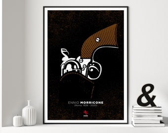 Ennio Morricone. Masters. Music. Italy. Cine. Film. BSO. Leone. Hollywood. Classic. Creators. Art. A3, Gift for movie lovers
