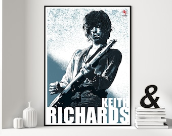 ローリング・ストーンズ：キース・リチャーズ 24 x 36 インチ ロール型