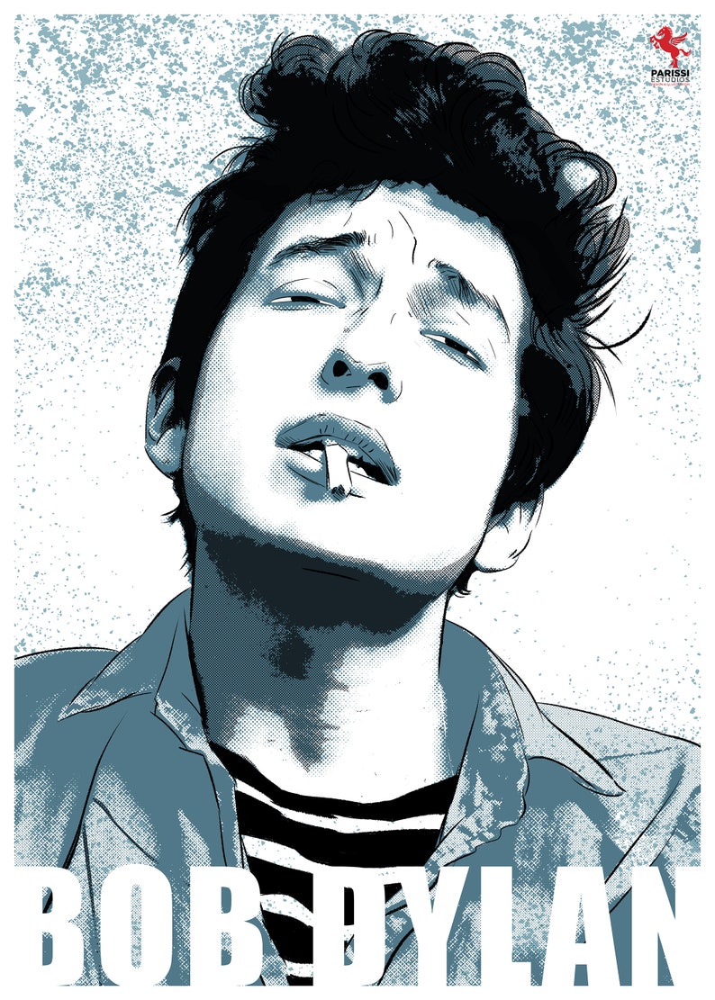 Bob Dylan Print Poster Digital Poster 42x30 1960s 1970s - Etsy Australia