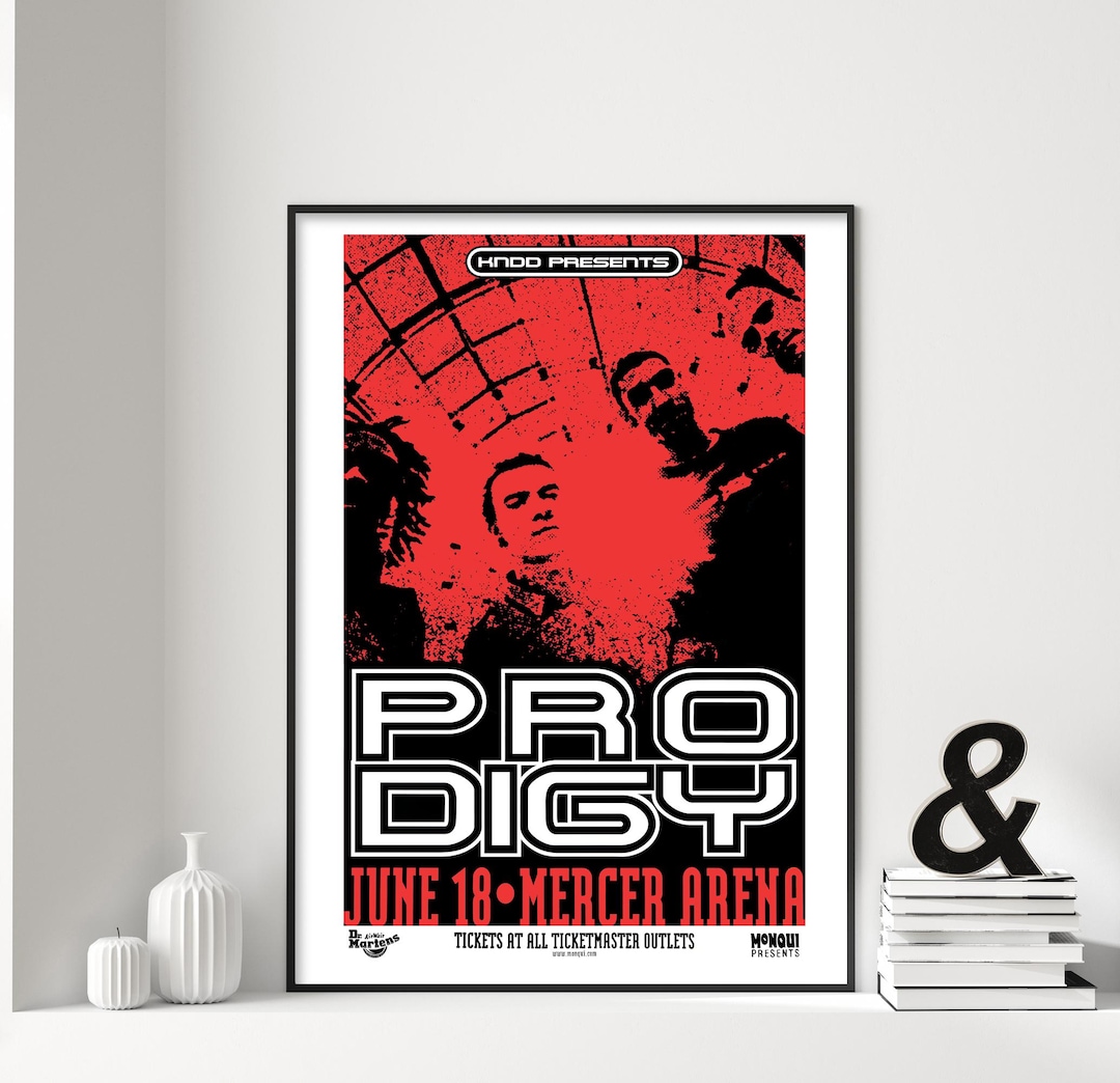 The Prodigy Reproduction Concert Poster – Mercer Arena, Seattle, June ...