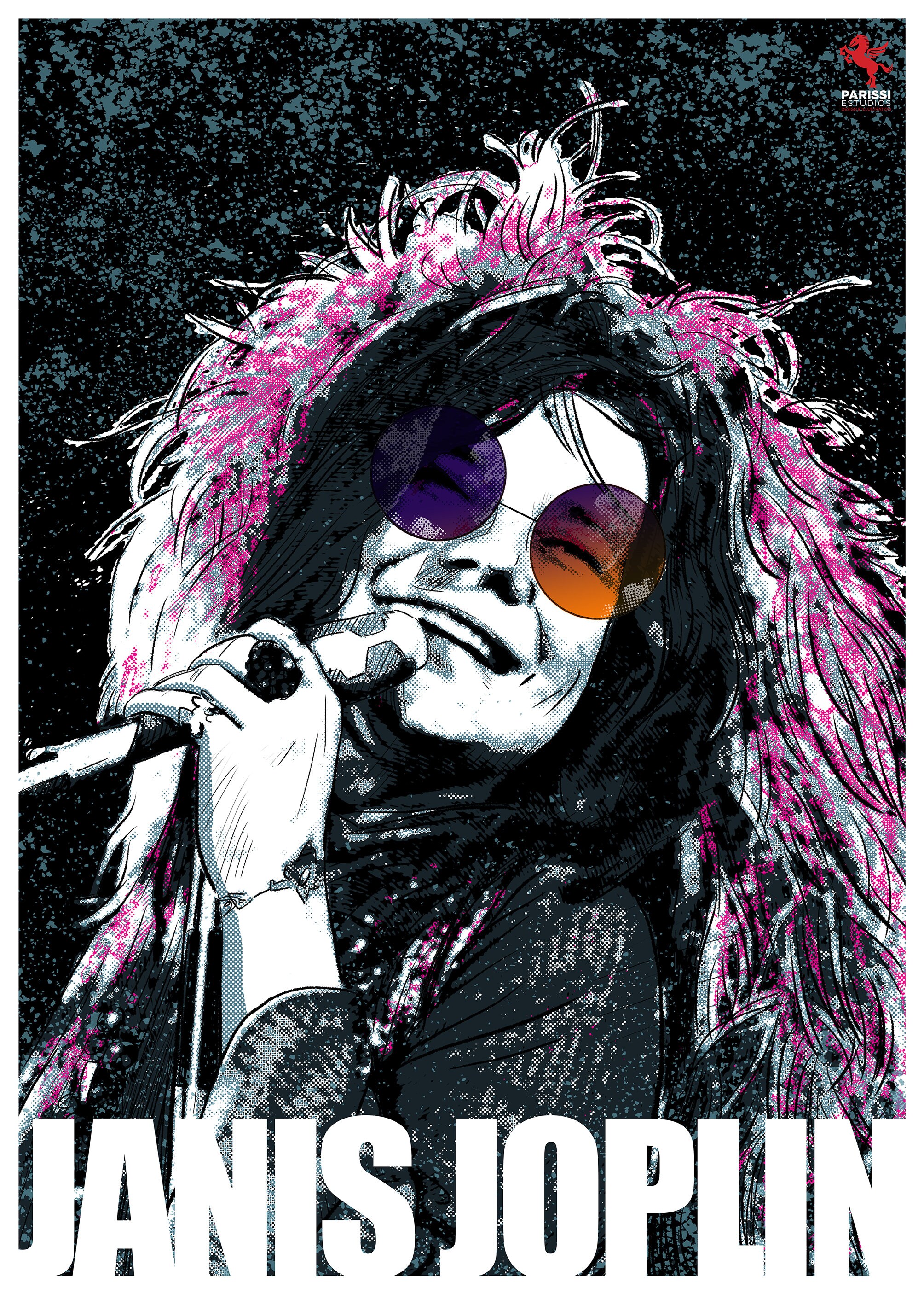 Janis Joplin Print Poster, 1960s 1970s Music Print American Rock Music ...