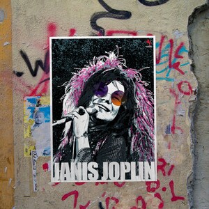 Janis Joplin Print Poster, 1960s 1970s Music Print American Rock Music ...