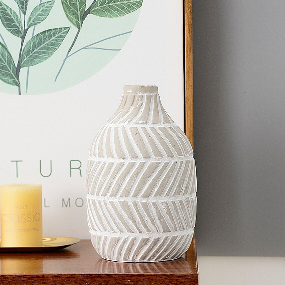 Striped Ceramic Vases Nordic Style Vases Desktop Etsy