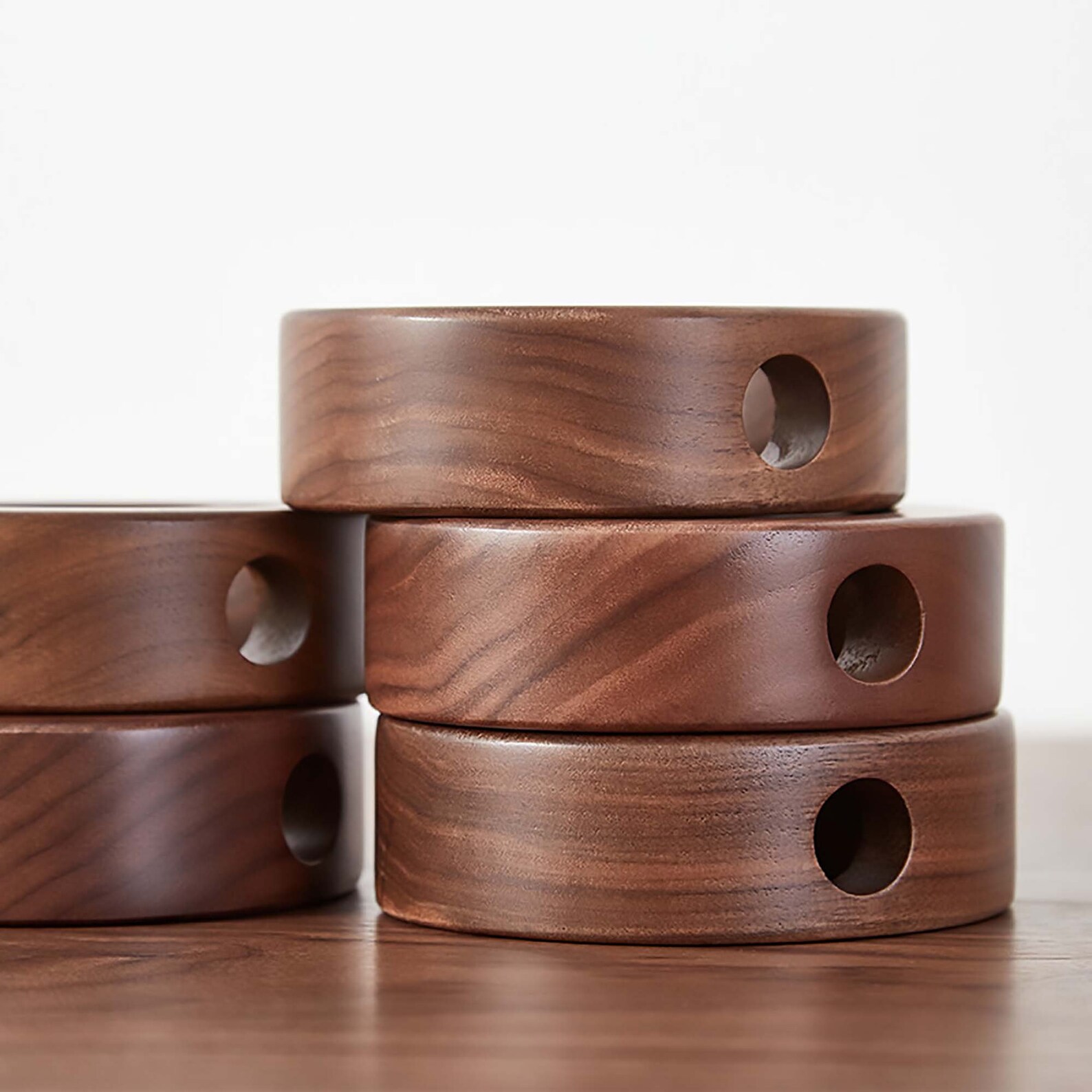 Glass Tube Vase Wooden Round Vase Creative Vase Desktop Etsy