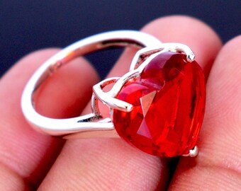 Red Stone Ring - Etsy