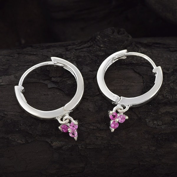 Pink Sapphire Earrings - Etsy