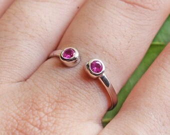 Dual Birthstone Ring, His Her Birthstone Ring, Two Birthstone Ring, Couples Gift, Personalized Gemstone Ring,Anniversary Gift,valentine gift