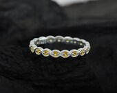 Art Deco Citrine Wedding Ring Dainty Stackable Ring Matching Band Citrine Ring Gold Plated Sterling Silver Anniversary Ring Marquise