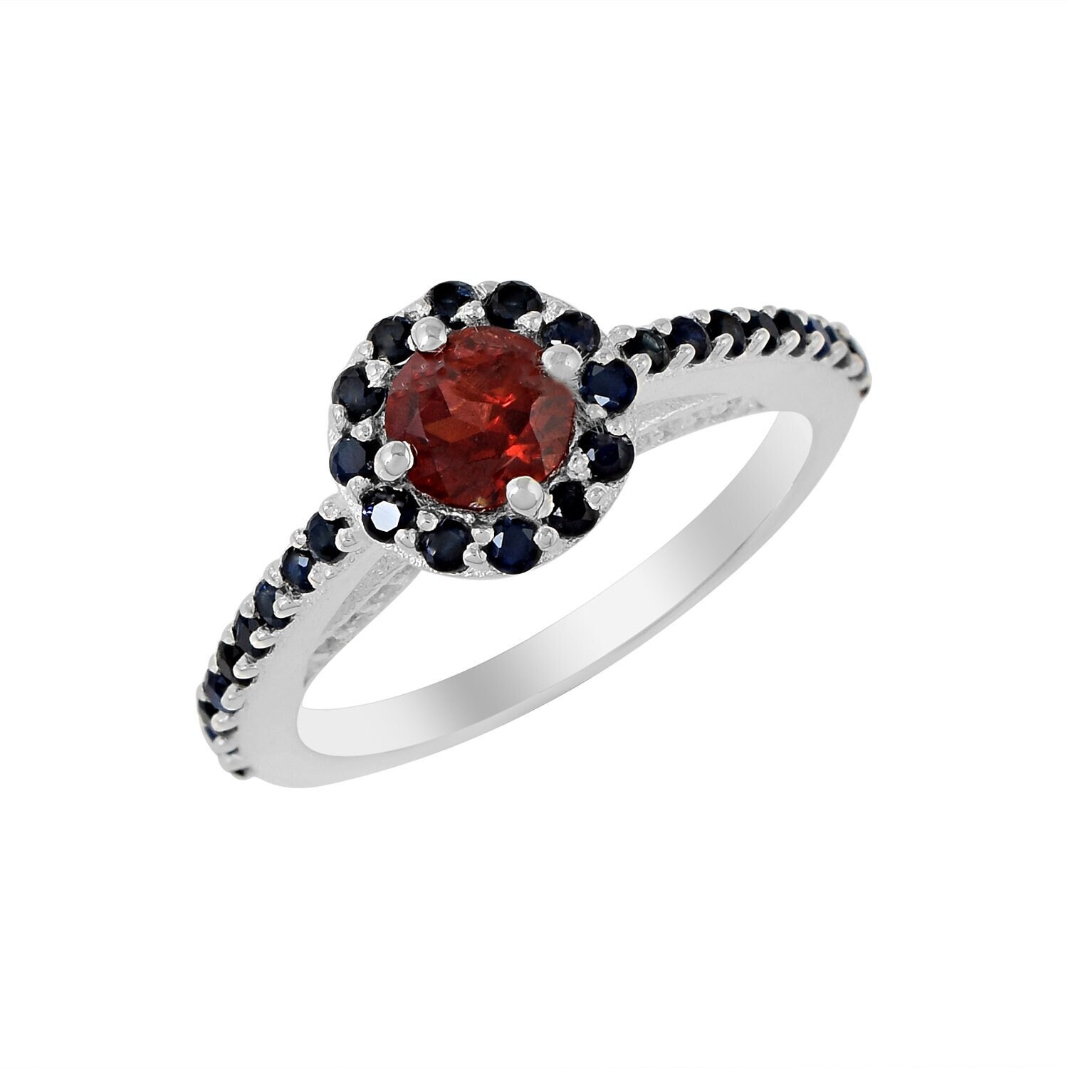 Garnet and white sapphire deals rings