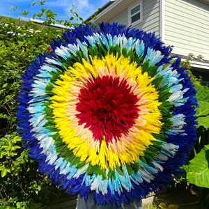 Rainbow Juju Hat bright colorful Juju Hat African Juju Hat Juju Wall Decor Boho Wall Decor rainbow Room Decor colorful Kids room decor