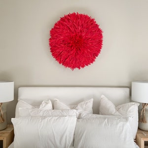 Chapéu juju vermelho luz vermelho juju chapéu africano juju chapéu juju decoração de parede boho decoração de parede única decoração de quarto boho meninas dormitório decoração