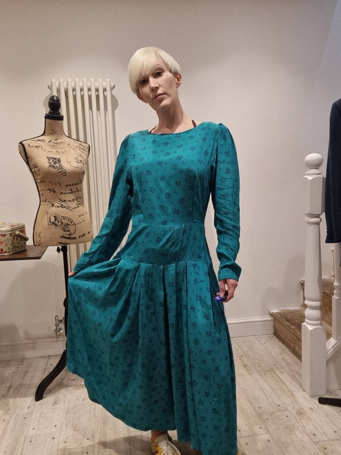 Vintage Tea Dress 1970s Vivien Smith Size 12 Dress Size 14 - Etsy