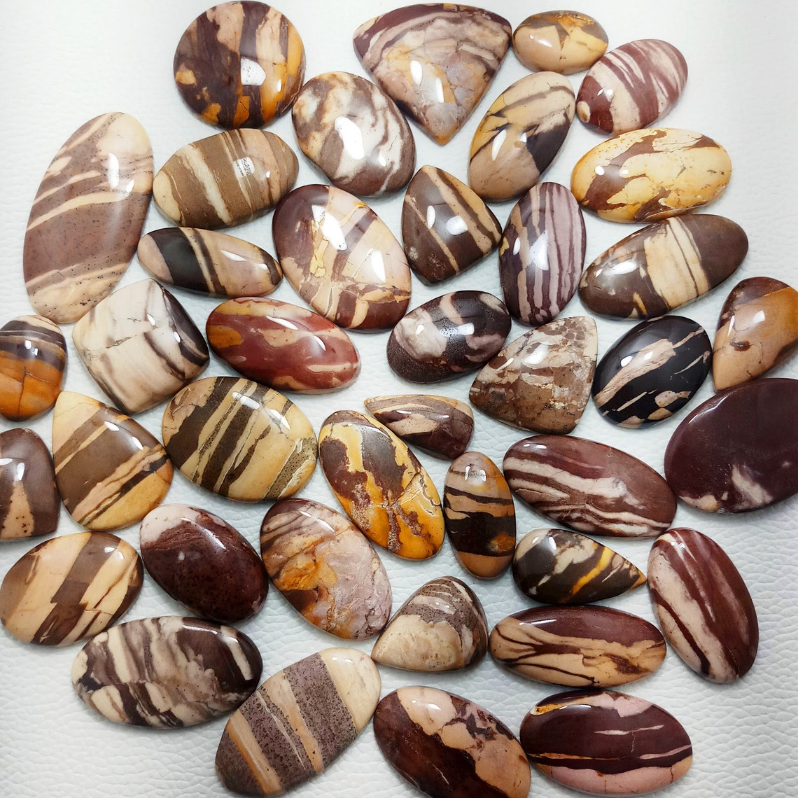 Brown Zebra Jasper Stone Brown Zebra Jasper Cabochon Brown Etsy