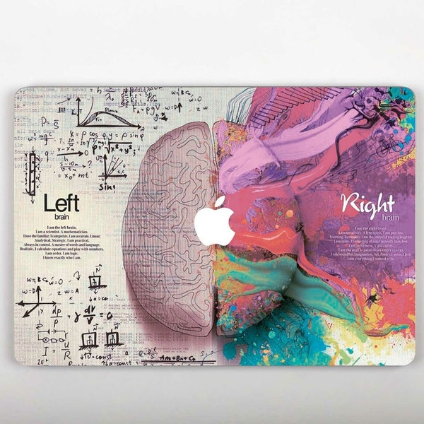 Painting macbook skin left right brain macbook decal macbook sticker Art macbook cover creativity macbook pro skin macbook air 13 RS3195