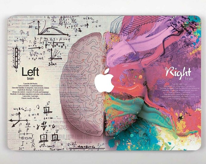 Brain MacBook Skin Left Right Brain MacBook Decal MacBook Sticker Art ...