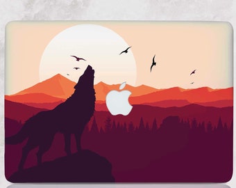 Wolf 16 Inch Macbook Pro Case Macbook Air 13 Inch Case A1932 13-Inch Macbook Pro Case Animal Print Mac Case 15 Inch Macbook Pro  RD5009
