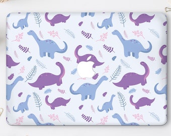 Cute Dinosaurs Macbook Pro 15 Case Dino Mac Pro 13 Cover Mac Retina Purple Cover Mac 2019 Sleeve Macbook 12 Hard Case Mac Air 11 WA5191