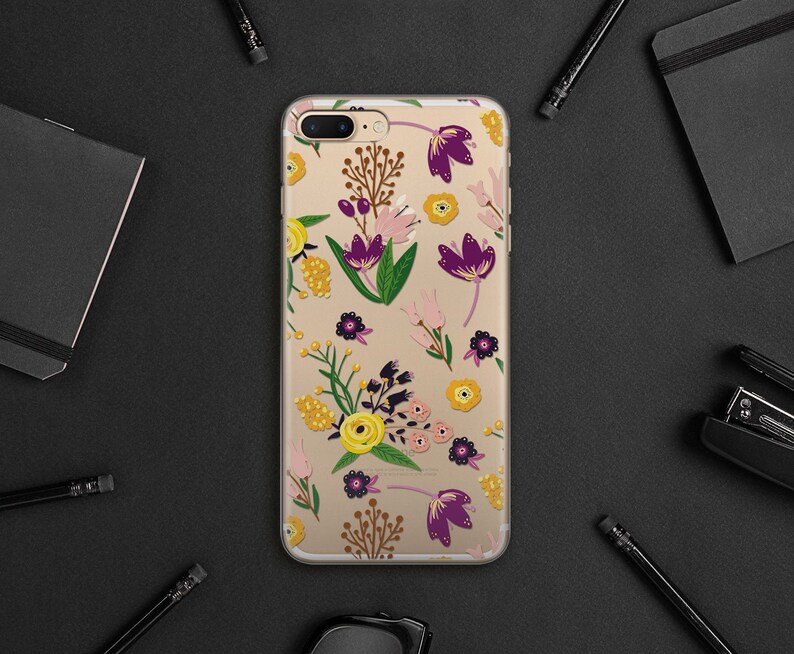 Flower Printed Galaxy S20 Clear Case for Samsung Note 20 Ultra Soft Flexible TPU Samsung S20 Plus Case Silicone Samsung Galaxy S20 WA1134