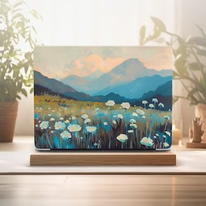 Mountain Meadow MacBook Case – Pastel Floral Laptop Cover for M1 M2 M3 Air A3113 A2941 A3240 Mac Pro A2779 M4 2024 Hard Shell Skin