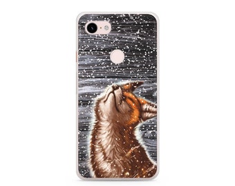 Cute Fox Phone Protective Case Pixel 6 Pro Cover Pixel 6A Case Google Pixel 5 5G Hard Case Pixel 5 Cover Animal Print Pixel 7 RD5177