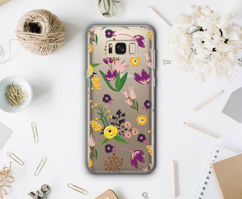 Flower Printed Galaxy S20 Clear Case for Samsung Note 20 Ultra Soft Flexible TPU Samsung S20 Plus Case Silicone Samsung Galaxy S20 WA1134