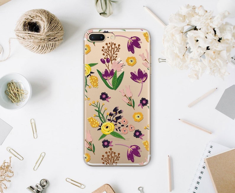 Flower Printed Galaxy S20 Clear Case for Samsung Note 20 Ultra Soft Flexible TPU Samsung S20 Plus Case Silicone Samsung Galaxy S20 WA1134