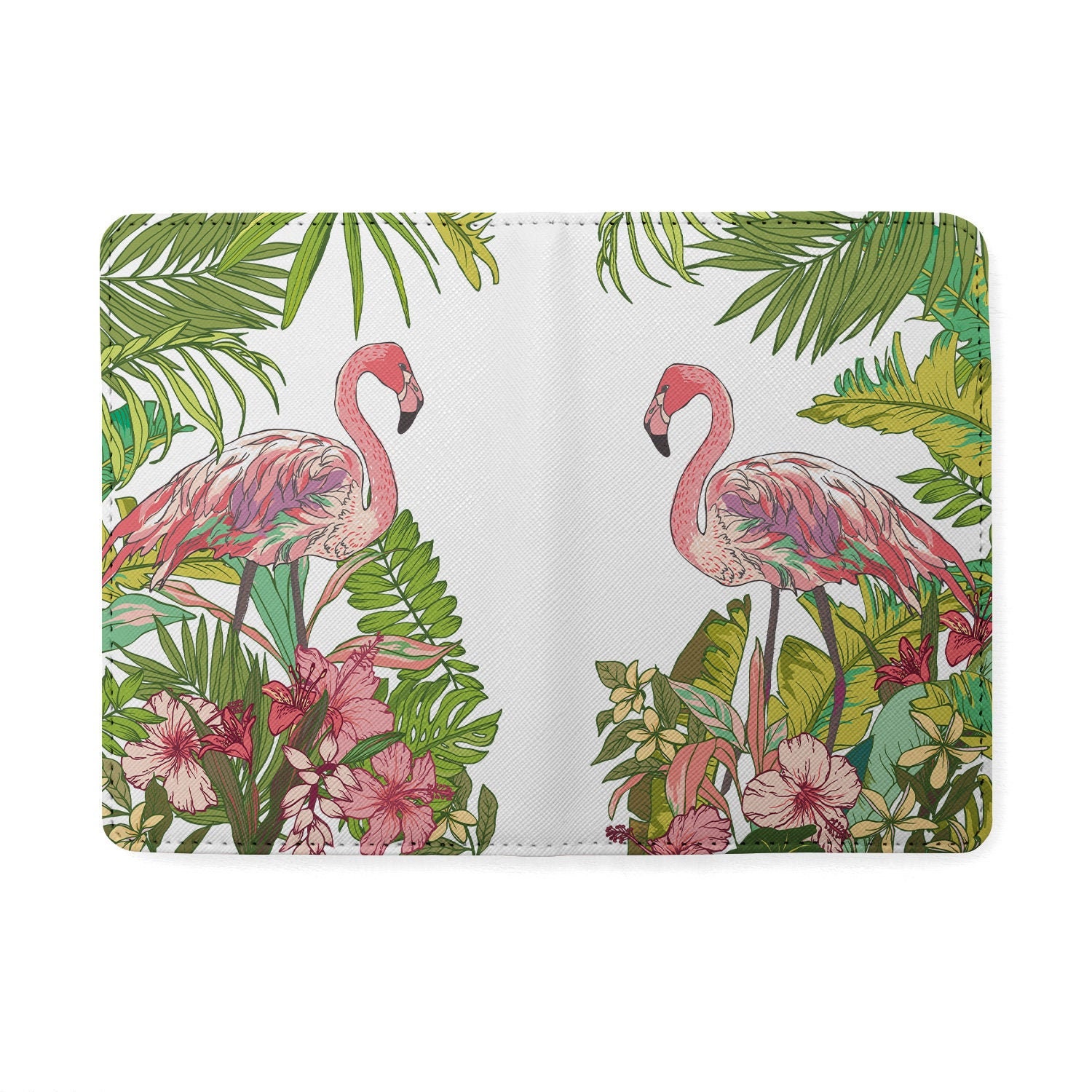 Flamingo Passport Cover Leather ID Holder Tropical Luggage Tag Etsy UK