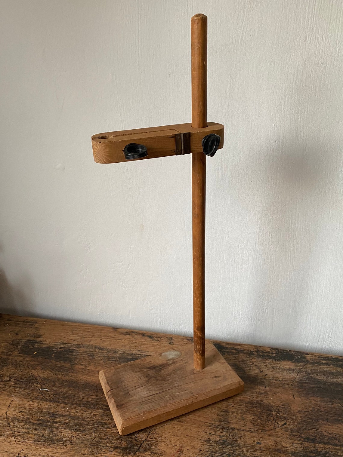 Vintage wooden retort stand Etsy