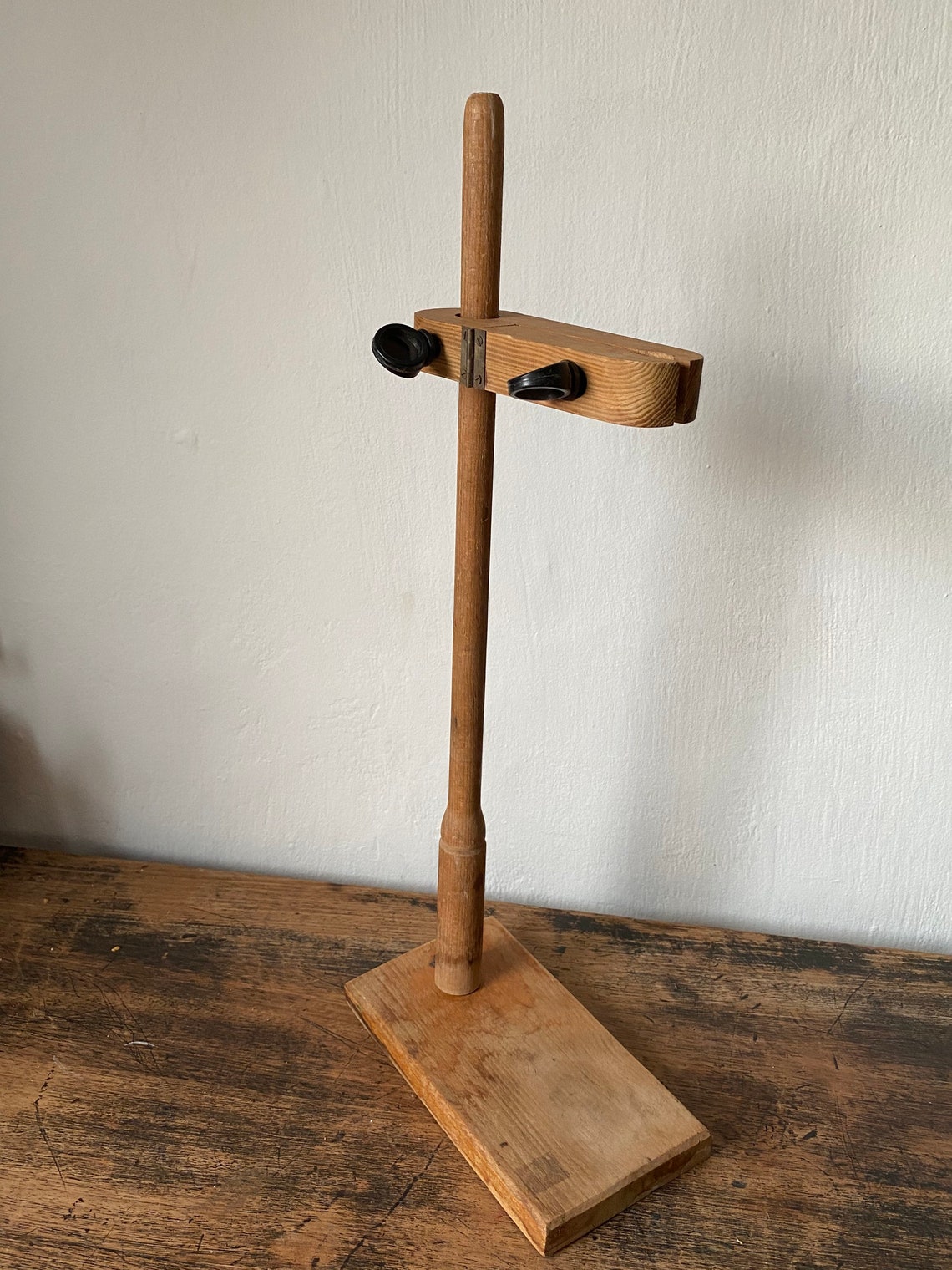 Vintage wooden retort stand Etsy