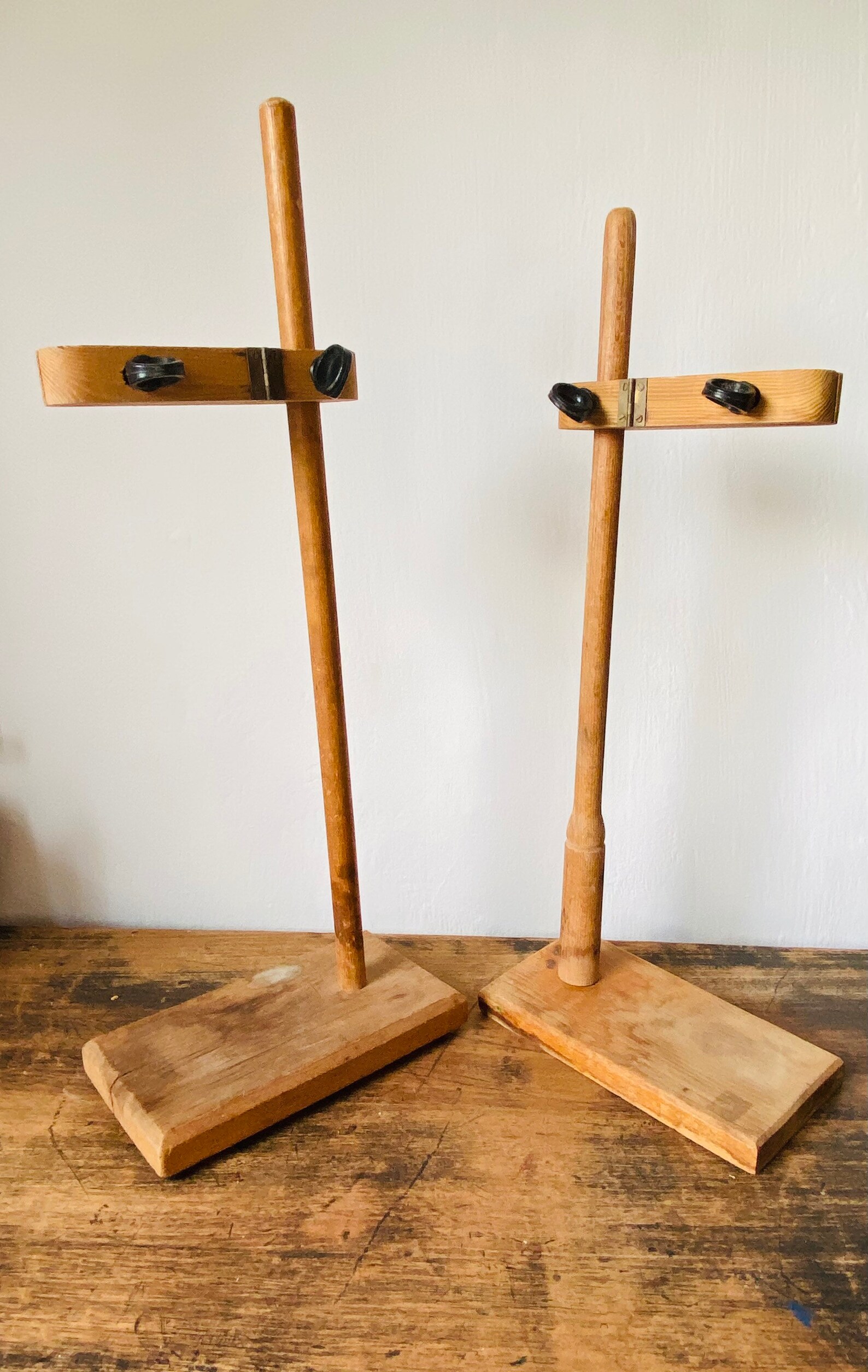 Vintage wooden retort stand Etsy