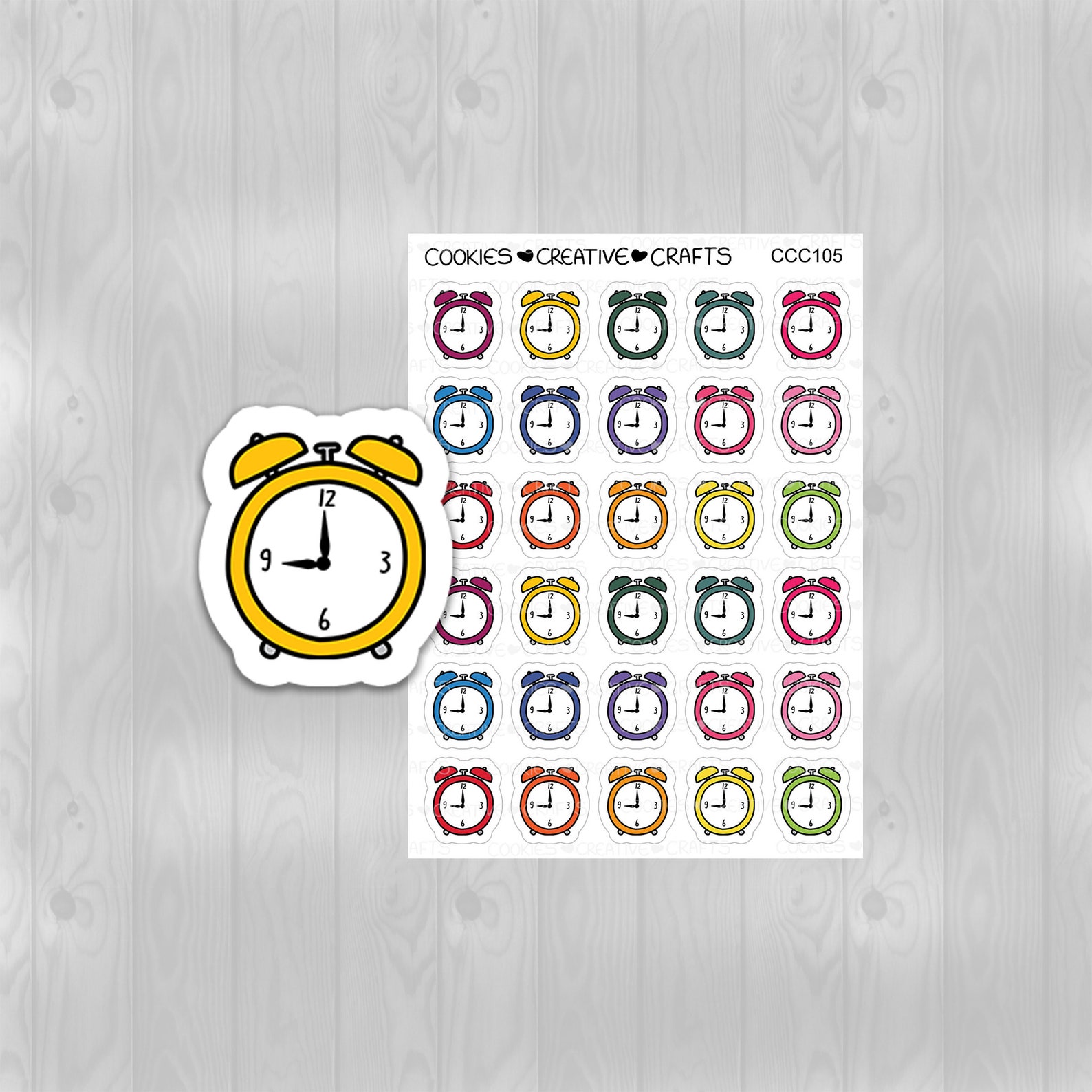Bright Alarm Clock Planner Stickers Wake up Set Alarm - Etsy