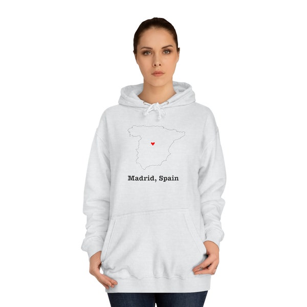 College Hoodie - Madrid, Spain (Unisex)