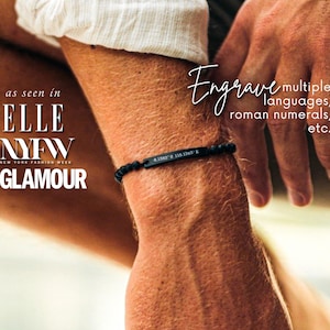 LAVA Mens Custom Bracelet with name,date or coordinates bracelet-Mens Personalized Bracelet Mens Bracelet,Custom Mens Jewelry Gifts Engraved