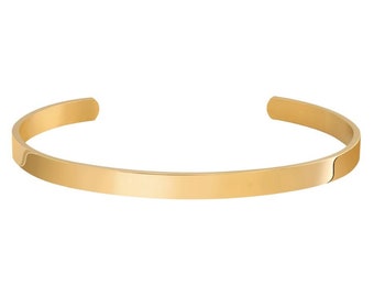 Plain Cuff Bracelet, Thin Wrist Cuff, Simple Minimalist Jewelry, Layered Bracelet, Stackable Bracelet, Mothers Day Gift, Customcuff