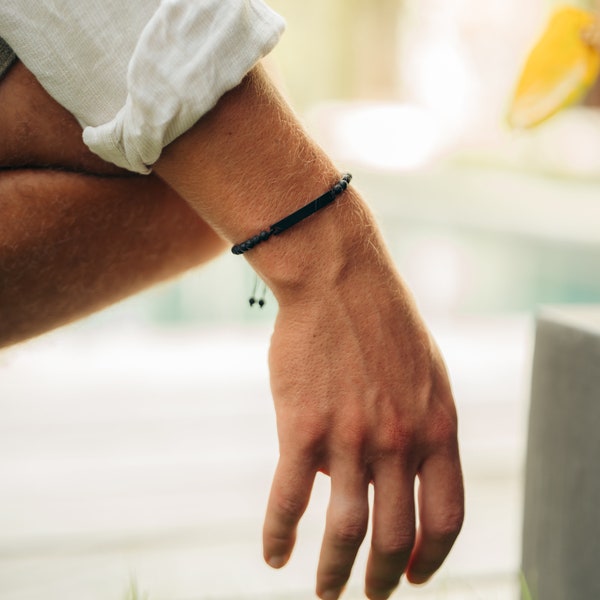 Bracciale da uomo, Gioielli per lui, Bracciale inciso da uomo personalizzato, Regalo per la festa del papà, Regali personalizzati per papà, Bracciale di posizione, Anniversario