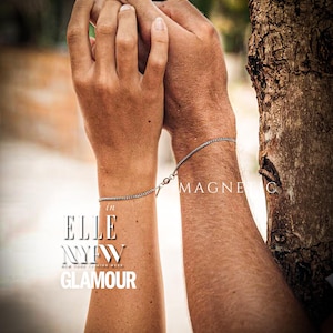 Magnetische armbanden - bijpassende armbanden voor koppels SET - bijpassende armbanden voor koppels, bijpassende sieradencadeau voor koppels, armbanden voor hem en haar