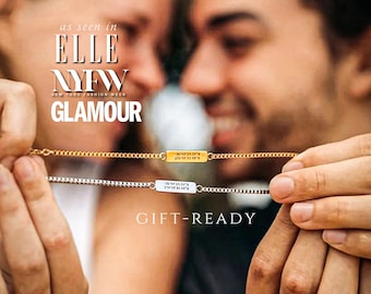 Custom Gold and Silver Matching Couples Bracelets SET,Name Personalized Jewelry for Couples Engraved Bracelets Matching Bracelets,Coordinate