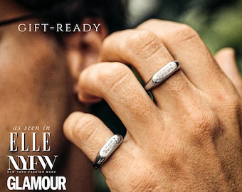 Anillo de coordenadas personalizado, anillo de oro para hombre, anillo de promesa para novio, anillo personalizado para hombre, anillo grabado, anillo de aniversario para él.