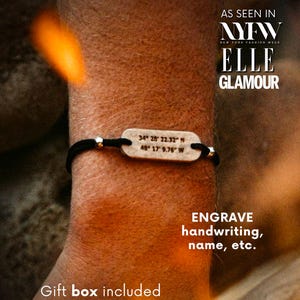 Bracciale in legno di ciliegio italiano inciso per lui, braccialetto da uomo personalizzato, regalo personalizzato per uomo, braccialetto coordinato, braccialetto con nome