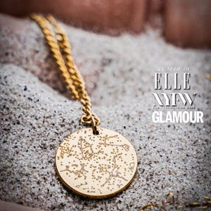 Star Map Halskette Gold, Nacht wir trafen Sterne Erster Jahrestag Geschenke für Freundin, wo alles begann Karte Koordinaten Halskette Militär bf