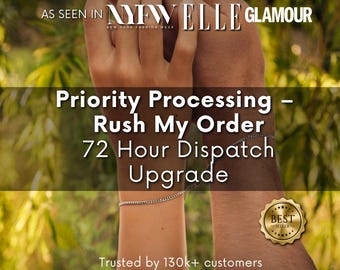 Rush Order Fee | Custom Cuff 72 Hour Dispatch Upgrade | Custom Jewelry Add-On Listing Fast Processing