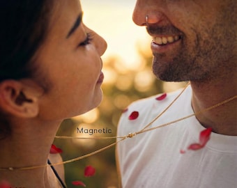 Collares a juego para pareja: regalo para una relación a distancia, ideal para el marido. Conjunto de dos collares de amor.