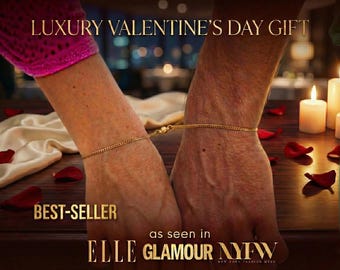 ENSEMBLE de bracelets magnétiques 18 carats pour couple, bracelets pour couple assortis Bracelets pour petit ami et petite amie, bracelets pour elle, bracelets d'anniversaire