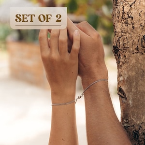 Matching magnetic bracelet set of 2 for mother and daughter unique birthday gift from daughter